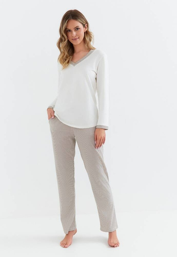 127 Piżama damska Interlock Cana -ecru