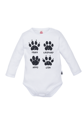 Body z długim rękawem "WILD WORLD" Makoma biały 