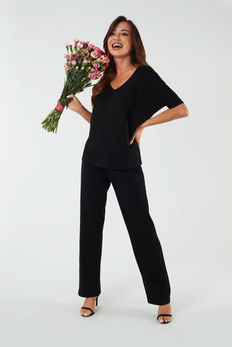 Soler Spodnie damskie długie Italian Fashion - czarny