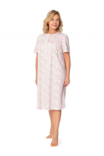 Koszula nocna Bogna I 203 Martel bawełna krótki rękaw guziki 33 pomarańczowy