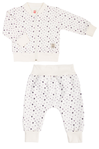 "Hearts Lilac" Makoma Dres niemowlęcy