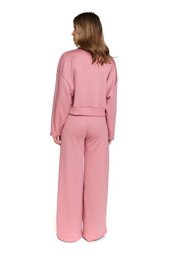 7360 Doctor Nap – Damski dres z bawełny z szerokimi spodniami | Polska produkcja - blush rose