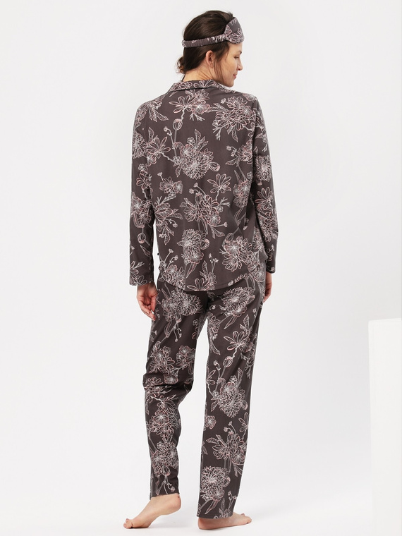 LNS 817 Piżama Damska Key -grafitowy