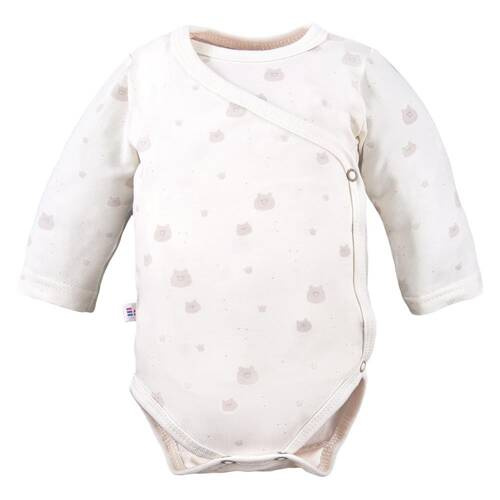 Petite Eevi Body rozpinane - miś ecru