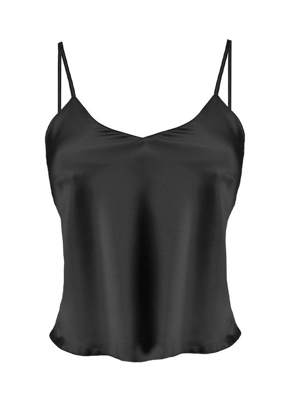 Karen Satynowy top damski DKaren - granat