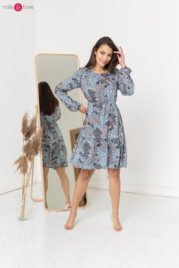Lovely Dress Milk&Love sukienka ciążowa i do karmieniagranatowa w print