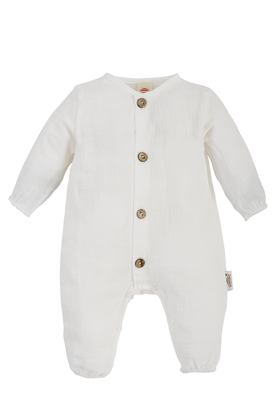 "Just Muslin" Makoma Pajac muślinowy ecru