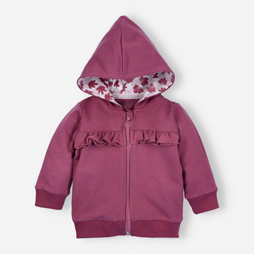 Wesoła Panda Bluza dresowa z bawełny organicznej Nini fioletowy