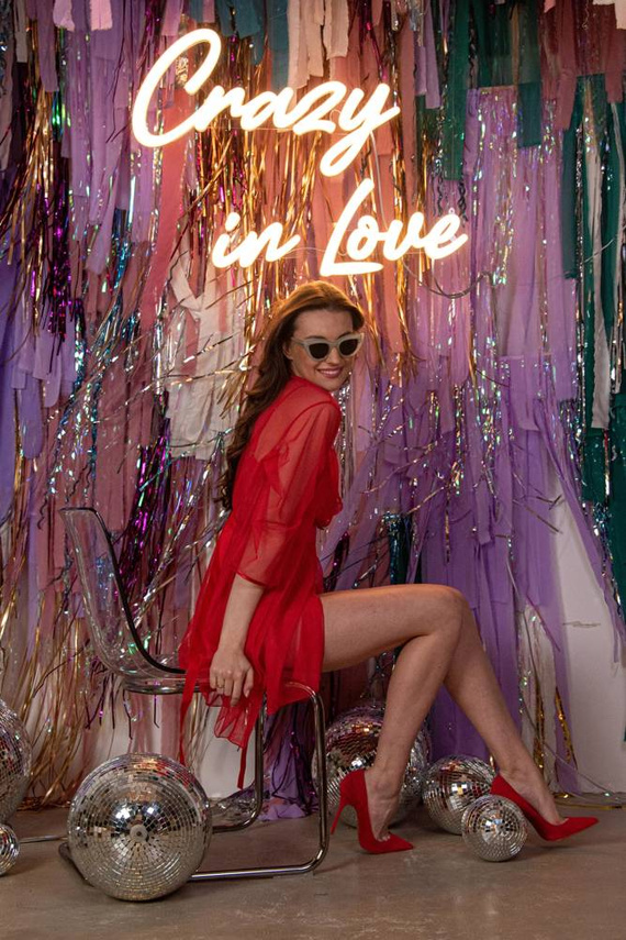 674 Florencja Peniuar szlafrok damski Forex - czerwony