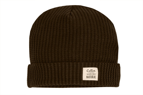 4249M "Natural Waffel" Czapeczka niemowlęca Makoma mocha