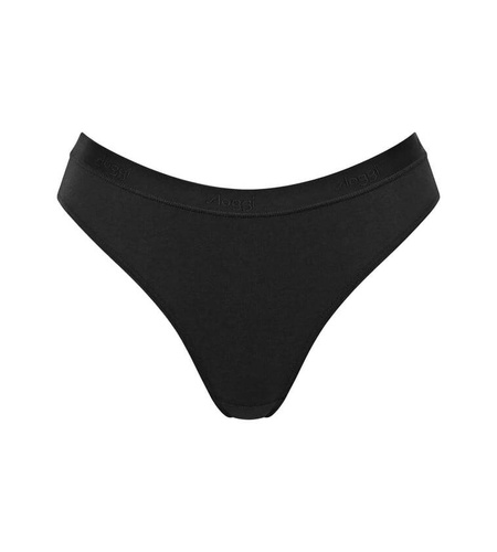 Casual High leg Figi Damskie 2-pak Sloggi GO - black