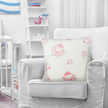 Poszewka dziecięca Design91 Kids 4 biały/pudrowy róż