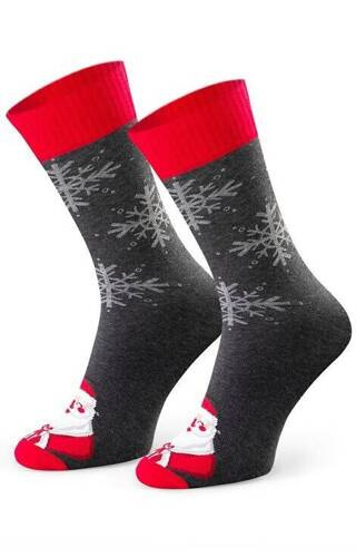 Art.136 Skarpety Świąteczne Męskie Steven - 149 grafitowe