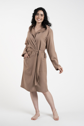 Karina Szlafrok damski Italian Fashion - camel