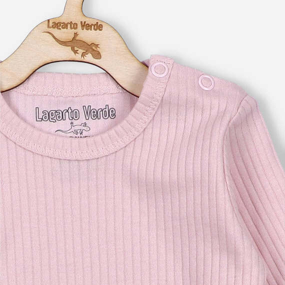 Lagarto Verde Bluzka z dzianiny prążkowej - różowy