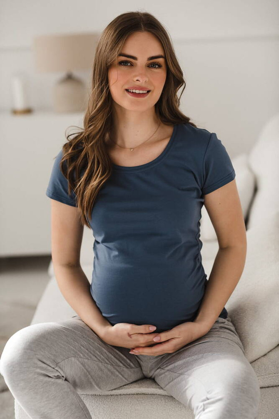 Belly Milk&Love bluzka ciążowa niebieski