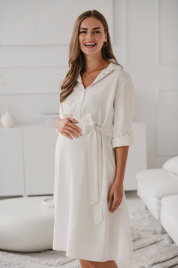 Milk Shake Milk&Love Sukienka do karmienia krótki rękaw zielona w groszki