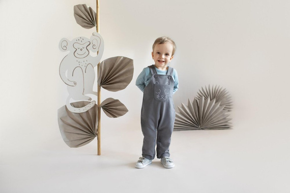 Slow Life Pinokio Ogrodniczki niemowlęce - grafit