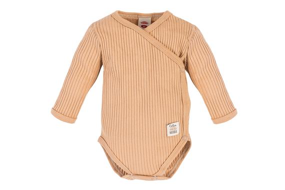 "Natural Harmony" Makoma Body dzidziuś z długim rękawem latte