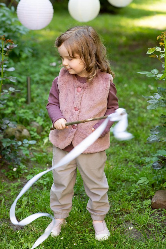 Julia Pinokio Kamizelka na guziki - róż ciemny