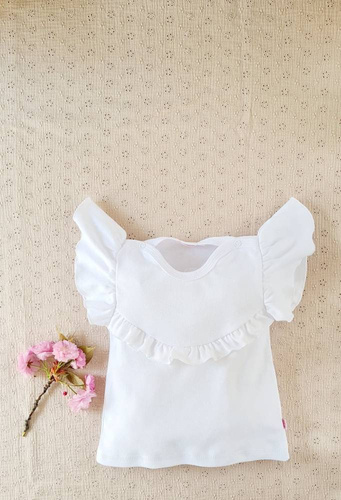 1717B Cherry Tunika z długim rękawem Marija - white