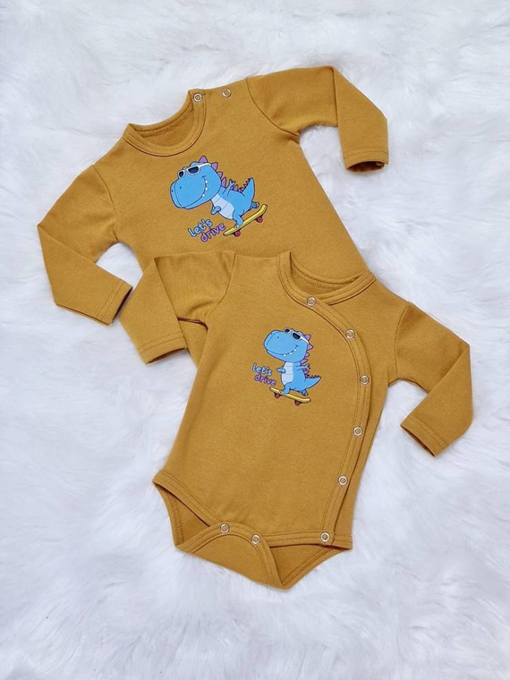 Let's Drive Bambarillo Body z długim rękawem kopertowe musztardowy