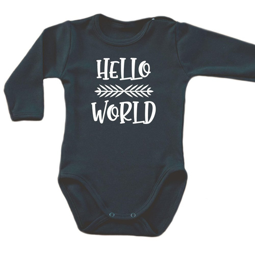 Body długi rękaw "Hello World" Moocha czerwony