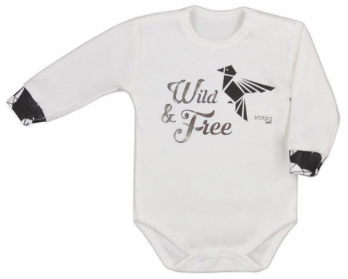 Body niemowlęce "ORIGAMI" Koala biały- niebieski