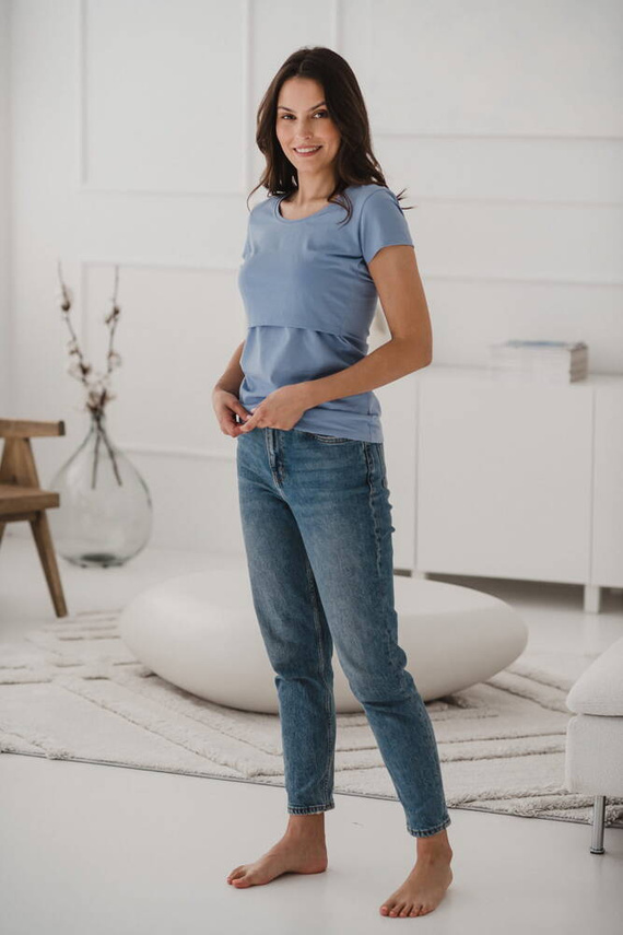 Milk Shirt Milk&Love bluzka do karmienia błękitny