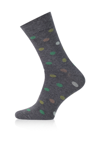 M21 Italian Fashion Skarpety długie męskie - c.melanż/zielony