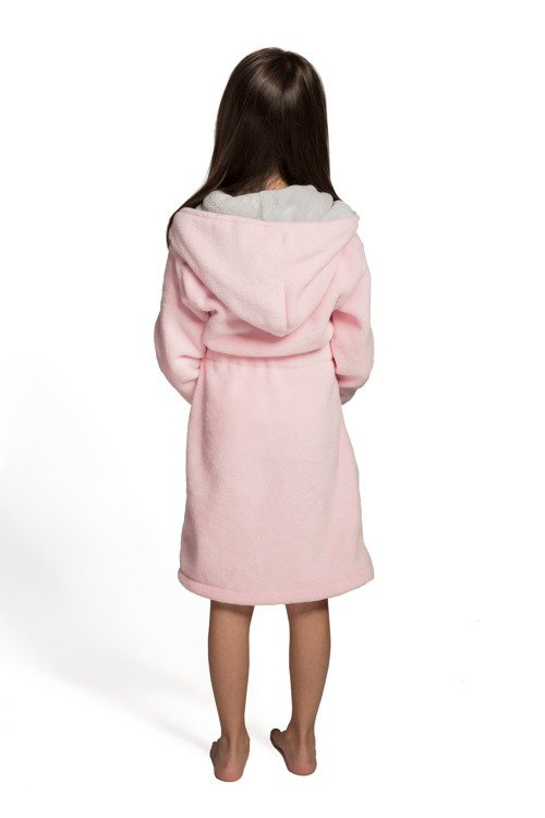 Szlafrok dziecięcy Kids Delfino - light pink/grey