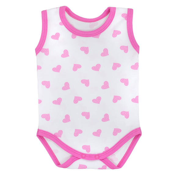 Serduszka Martex body niemowlęce ramiączkach biały