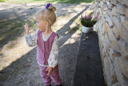 "My Garden" Pinokio Kamizelka na guziki - róż