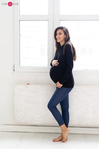 Milk Please bluza do karmienia Milk&Love z kapturem czarny