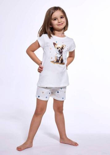 787/108 788/108 Chihuahua Piżama dziewczęca Cornette ecru