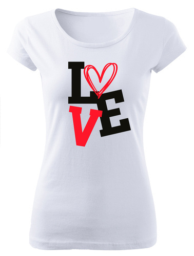 "Walentynki Love 2024" Moocha koszulka damska biały