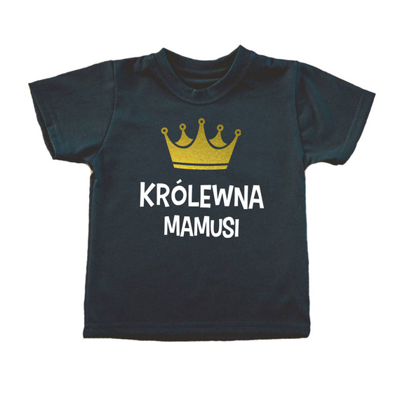  "KRÓLEWNA MAMUSI" Moocha Koszulka dziecięca czarny 