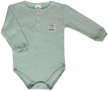 "Natural" Makoma Body polo z długim rękawem zielony