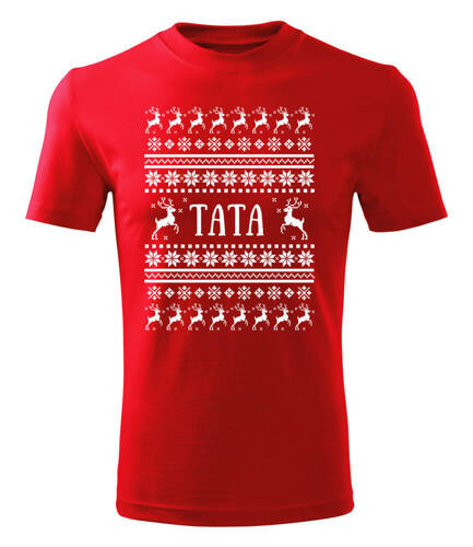 "Tata sweterki" Moocha koszulka męska świateczna