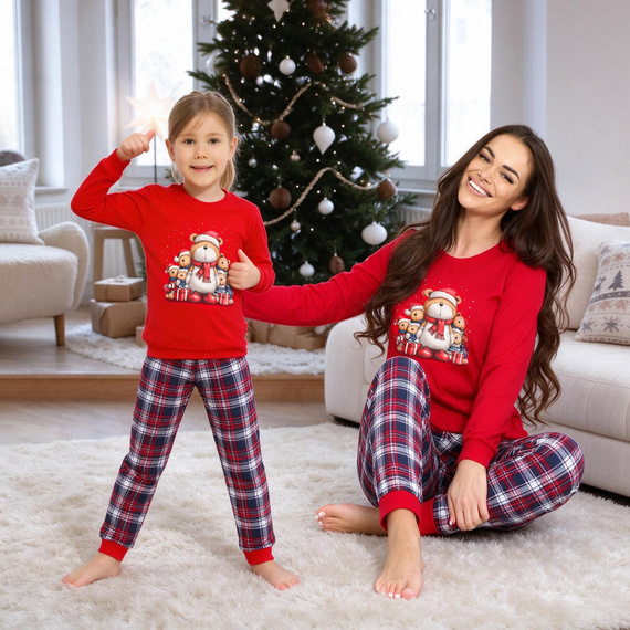 954,955/162 Gnomes 2 Cornette Piżama Dziewczęca - czerwony