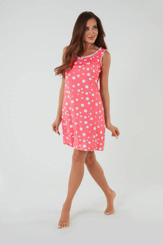 Raba koszula nocna i do karmienia, szerokie ramiączko Italian Fashion - druk malinowy