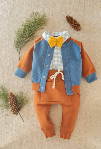 2817 Jack Marija Bluza dresowa - brąz/turkus