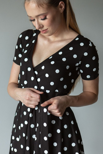 122 Sukienka ciążowa  i do karmienia MIRACLE- czarny