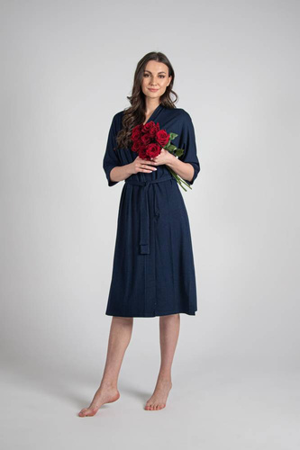 942 Visa Szlafrok Długi De Lafense - granat