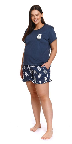 4219 Piżama Damska Doctor Nap - deep blue