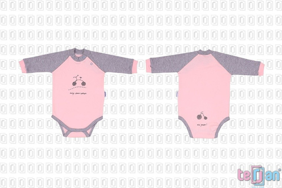 Body z długim rękawem "BIKE" zielone