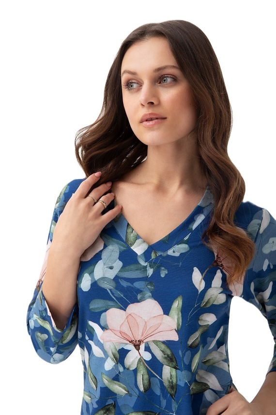 197 Koszula Nocna Luna - niebieski