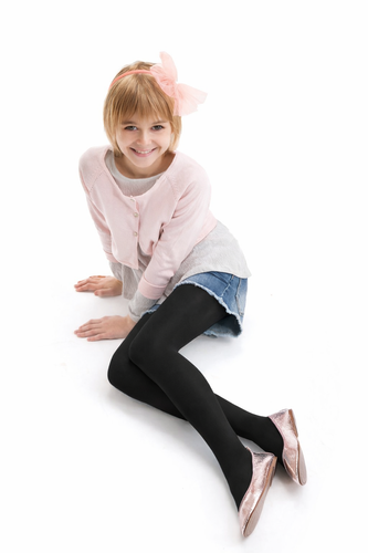 Rajstopy dziewczęce Diverse Junior Knittex 120 DEN mikrofibra 3D nero