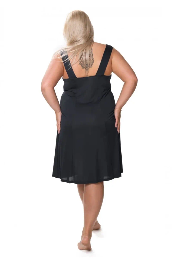 6350 Atena koszula nocna damska Mewa czarny