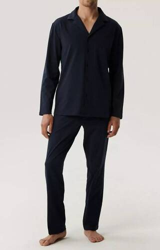 BNMP-001 Piżama męska długi rękaw, Atlantic- granatowa